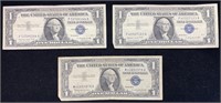 3 1950s Silver Certificates