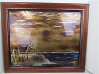 Beautiful Wood Framed  Oil Painting