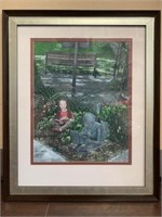 Wingham Alice Munroe Garden Orig Art Framed 19x23