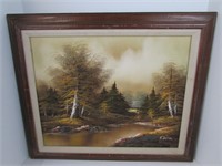 H.Wilson Hand Painted Wood Framed Photo