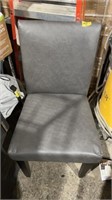 Gray bonded, leather chair