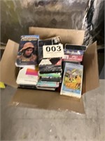 Box lot of VCR tapes