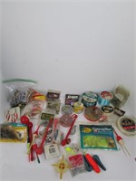 Large Lot Misc Fishing Supplies,Line,Bobbers