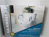 NEW Locking Elevated Toilet Seat with Padded Arms