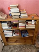 Solid Wood Bookcase w/ Contents