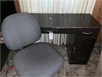 Black Computer Desk With Office Chair