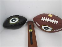 Packers Lot,Two Footballs and A Wrist Watch