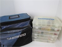 Huge Fishing Lot,Shimano Bag with 6 Containers