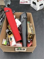 Box lot Archery Items.  And video recording