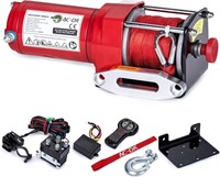 AC-DK 3000 lb ATV Winch with Synthetic Rope 12V