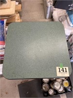 Green 24” x 23” x 30” Table with Metal Base