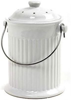 Norpro Ceramic Compost Keeper, 1 Gallon, White