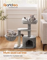 FEANDREA Cat Tree, Small Cat Tower, Cat Condo,