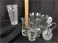Waterford Vase, glass pieces