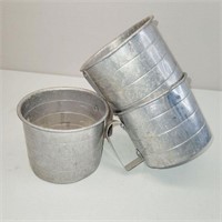 3 Vintage Aluminum Drinking Cups