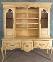 THOMASVILLE FRENCH PROVINCIAL CURIO CABINET-2 PC