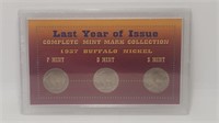 1937 Buffalo Nickle Mint Collection Set