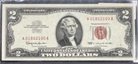 Series 1953 Two Dollar Note - Red Seal (sticker