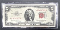Series 1953 C Two Dollar Star Note Red Seal
