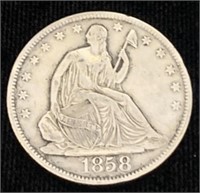 1858-o Liberty Seated Half-dollar