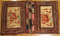 Vintage Middle East Colorful Rose Camel Saddle Bag