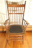 Antique Windsor Chair with Leather Seat
