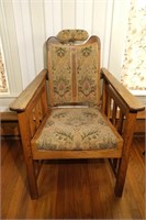 Antique Barber Chair with Head Rest Circa 20th C