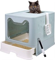 Foldable Cat Litter Box with Lid