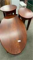 Oak Coffee table and 2 end tables
