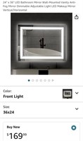 LED Bathroom Mirror (Open Box, Untested)