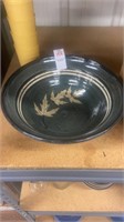 Modern pottery bowl signed
