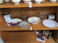 Shelf lot- Tupperware coasters, mugs, Corelle