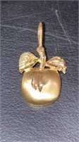14k gold apple pendant /charm