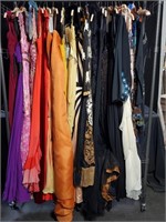 Rack of Designer gowns: Cache, Missoni, Ines Di