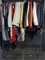 Rack of designer clothes: Valentino, Versace