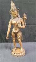 Tibetan Tara goddess bronze sculpture 16"h x 7"w
