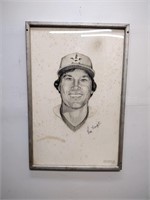 Ray Knight Sketched Portrait From Astrodome w/ COA