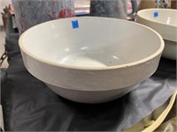 Western Stoneware Bowl-fine cracks, sm chip