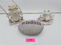 Yard Decor Frog/Bunny/Wisdom Rock