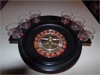 Roulette Wheel with Shot Glasses