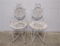 White Iron Patio Chairs