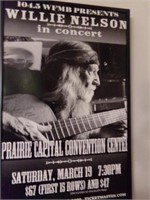 Willie Nelson in Concert Play Bill, PCCC