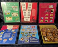 Collection of framed stamps