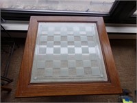Glass Chess Top Table