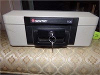 Sentry Fireproof Lockbox 1100 With Key