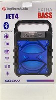 TopTech JET4 Extra Base Bluetooth Speaker NIB