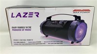 LAZER MAX POWER Bluetooth Speaker NIB