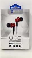 L PLUS UX-10 Stereo Earphones With Mic NIB