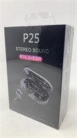 P25 Stereo Sound Bluetooth Wireless Earphone NIB