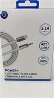 UPLUS 6Ft. Lightning To Auxiliary Cable NIB
